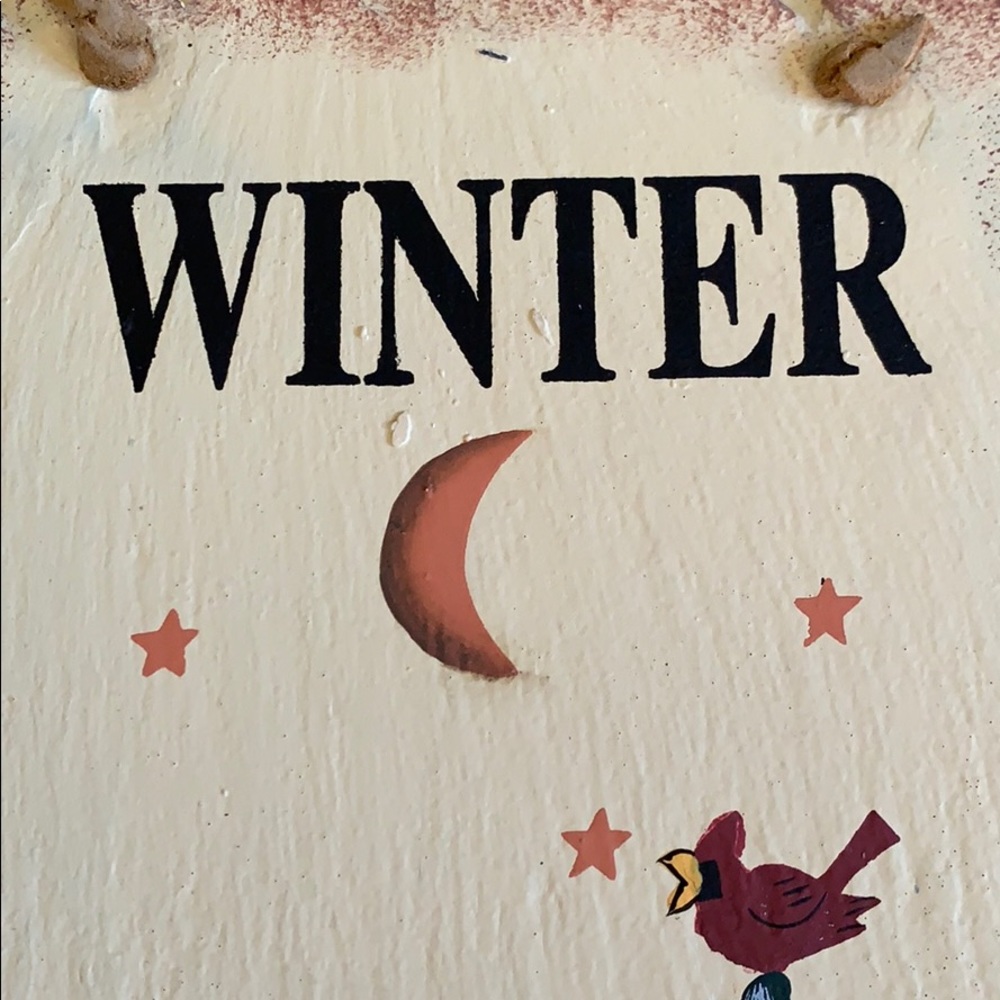 WINTER Slate Wall Hanging / Art (NWOT) - Picture 4 of 11